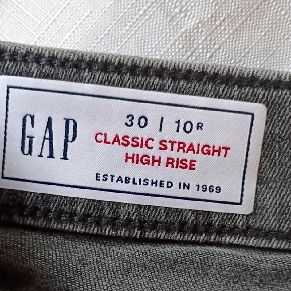 GAP Classic Straight High Rise Gray Women's Jeans Size 30 10R - Picture 7 of 8